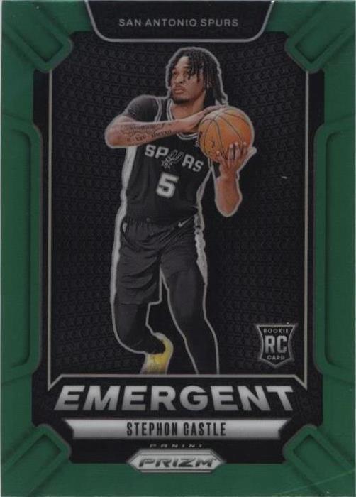 2024-25 Panini Prizm - Emergent Stephon Castle #29 Green Prizm (RC)