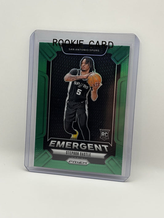 2024-25 Panini Prizm - Emergent Stephon Castle #29 Green Prizm (RC)